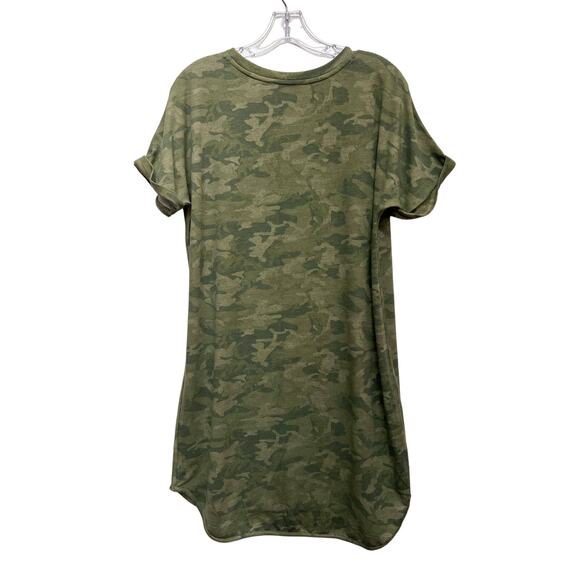NEW DIRECTIONS | Green Camo Mini T-Shirt Dress Petite Medium - Picture 5 of 8
